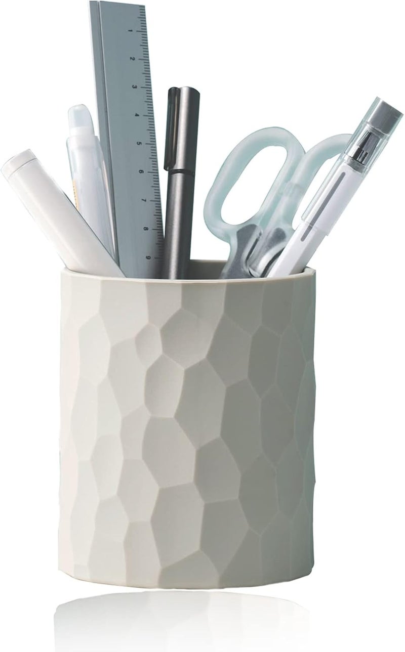 minimaliving Pen Holder,Nordic Style Silicone Waterproof Pencil Holder for Desk Simple&Modern Minimalist Makeup Organizer Multifunctional Office Supplies for Home,Kids and School(Light grey) - Image 1